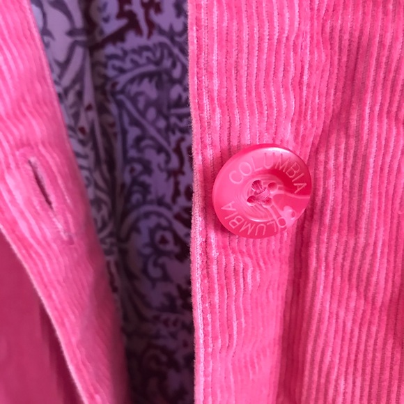 Columbia pink cord corduroy shirt Button up collar - Picture 8 of 11